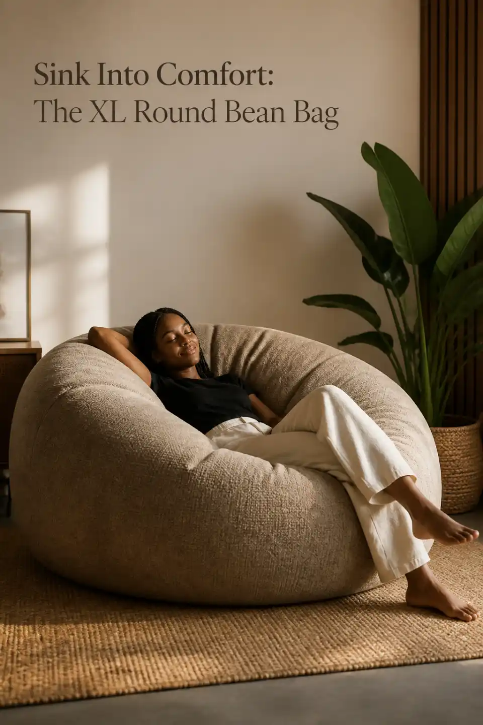 Sink Into Comfort: The XL Round Bean Bag