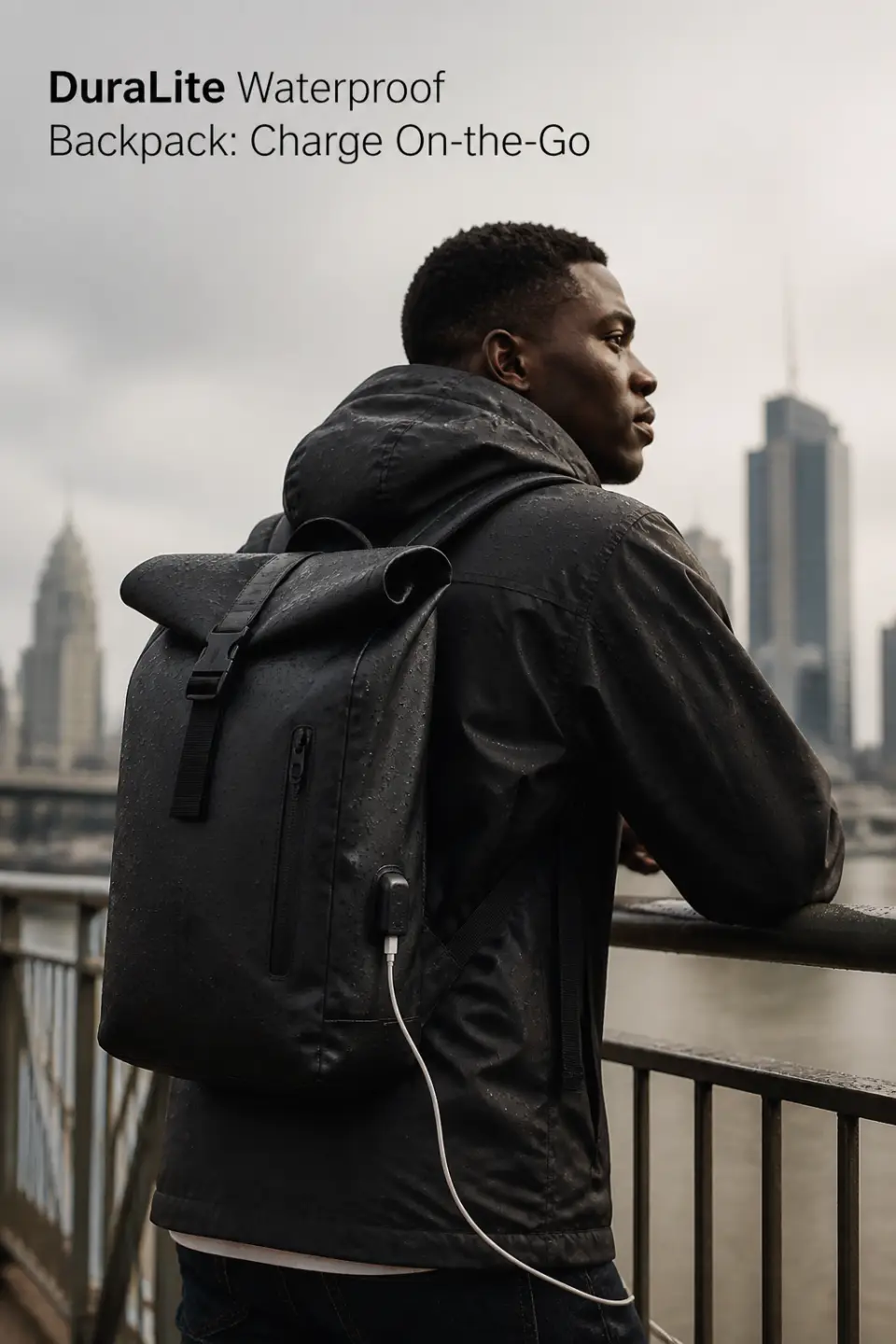 DuraLite Waterproof Backpack: Charge On-the-Go